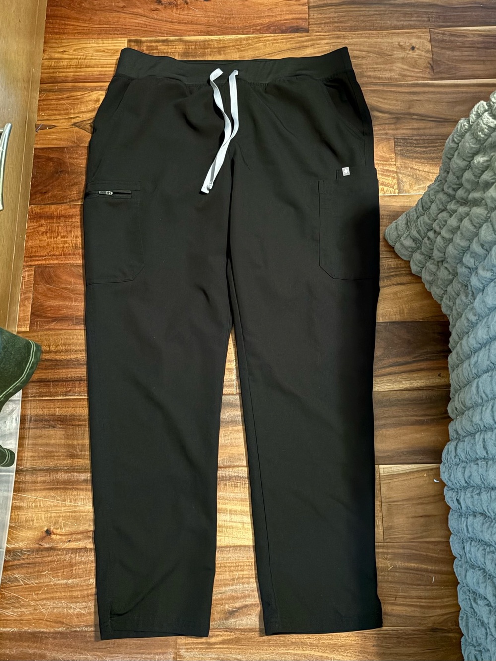FIGS Yola Yoga Scrub Pants Black XL Tall Straight Leg Medical Workwear (1268)